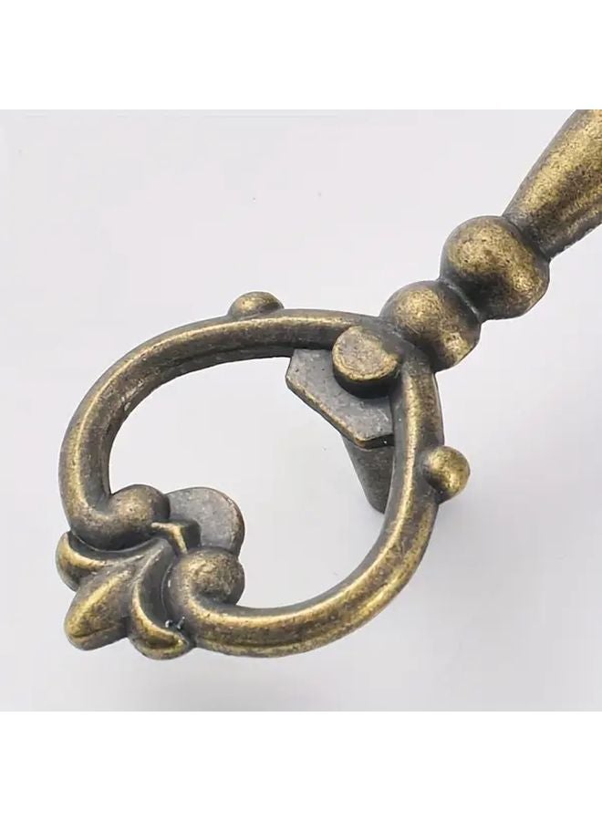 Bronze Key Shaped Cabinet Door Handles 6 Pieces Decorative Pulls For Wardrobes Drawers - Image 4